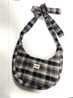 Bandolera XL Olalla. tartán gris