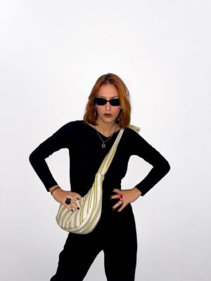 Bandolera XL rayas amarillas