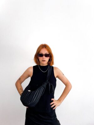 Bandolera XL ajustable rayas negras