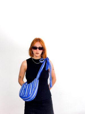 Bandolera XL ajustable rayas azules
