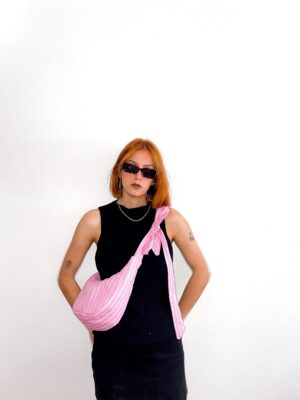 Bandolera XL ajustable rayas rosas