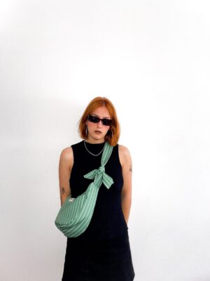 Bandolera XL ajustable rayas verdes